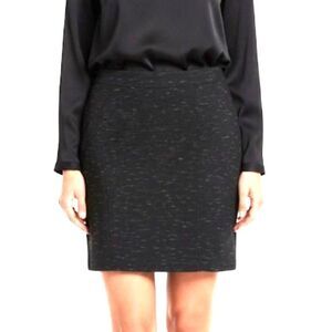 Fenn Wright Manson Women's Black Gray Classic Tweed Pencil Mini Skirt Size 10
